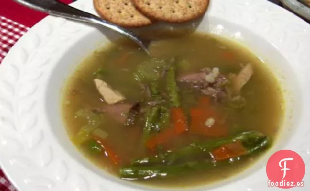 Sobras de Pavo-Sopa de Cebada