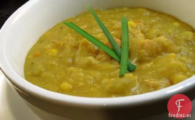 Sopa de Guisantes y Jamón Partidos