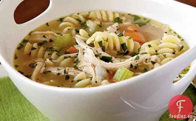 Sopa Rápida de Fideos de Pollo