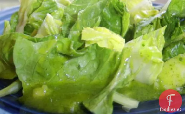 Ensalada De Lechuga Romana Con Aderezo De Cilantro