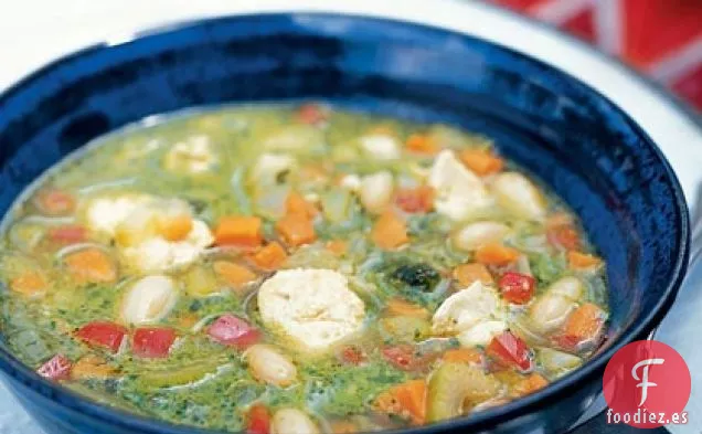 Chile de Pollo con Pesto