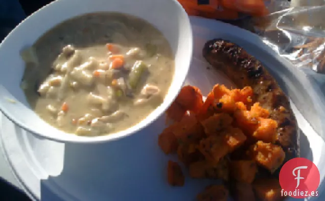 Sopa Cremosa de pollo y pasta