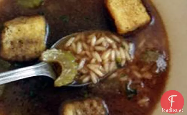 Sopa de Arroz Simplemente Deliciosa