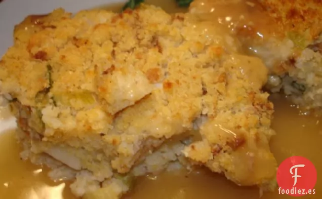 Aderezo de Pan de Maíz de Acción de Gracias para Bebés