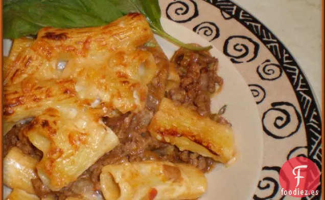 Pasta A La Boloñesa Con Queso