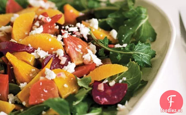 Ensalada de Remolacha Asada con Naranjas y Queso Fresco (Ensalada de Betabel)