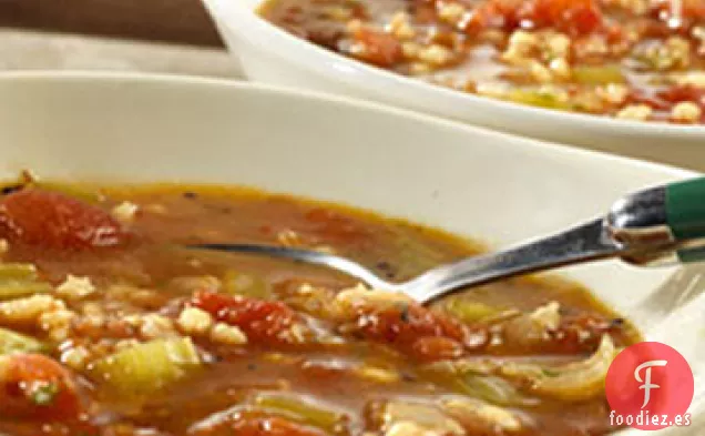 Sopa de Tomate y Cebada Asada Swanson® 