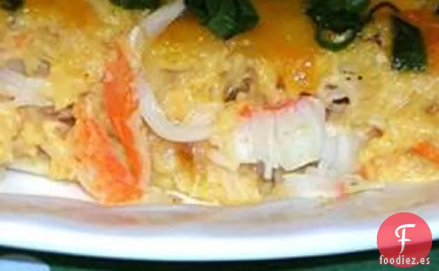 Carne de Cangrejo Cajún Gratinada