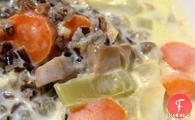 Sopa de Arroz Salvaje Sedosa y Cremosa