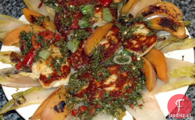 Ensalada Halloumi Caliente Con Aderezo De Chile
