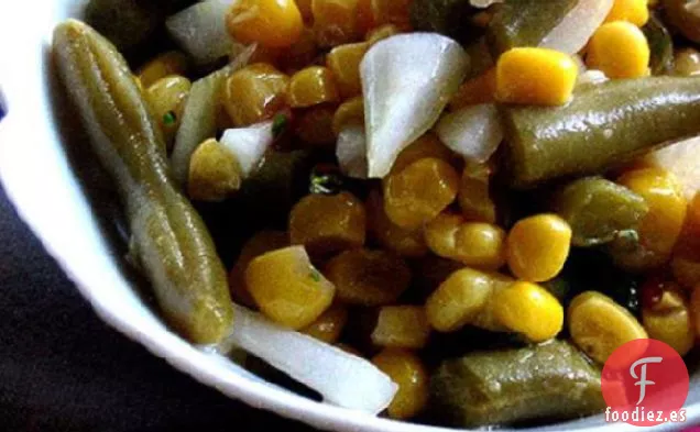 Ensalada de Maíz Fresco y Frijoles Verdes