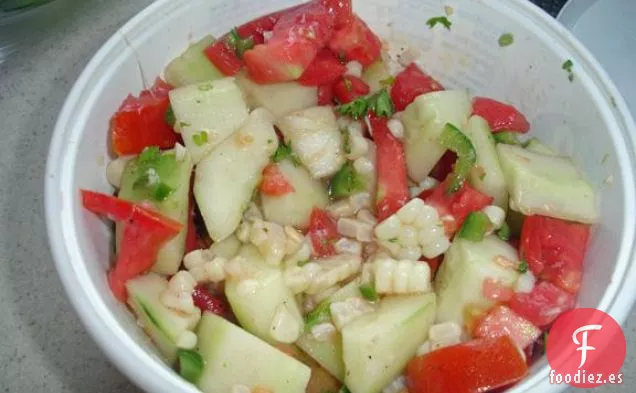 Ensalada de Maíz, Tomate y Pepino