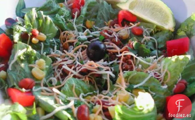 Excelente Ensalada de Tacos (Diabético, Apto para Vegetarianos)