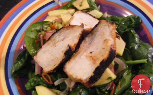 Crema de Hierbas sobre Pasta Soba