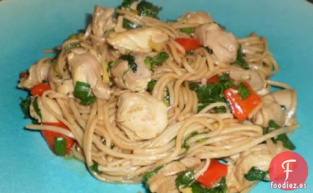 Fideos de Pollo con Cebolleta y Soba (Ww)