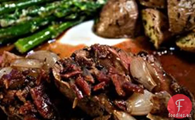 Solomillo De Ternera Con Chalotes Asados