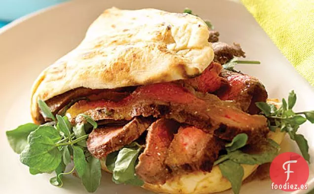 Filete fácil de mamá Loca y Garam Masala Naan-wiches