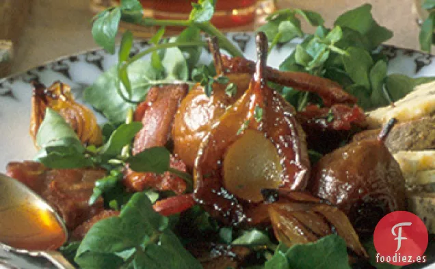 Ensalada de Tocino, Pera y Queso Azul