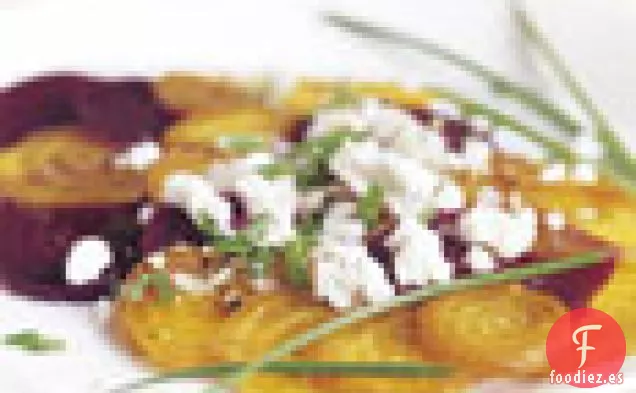 Carpaccio de Remolacha con Vinagreta de Queso de Cabra y Menta