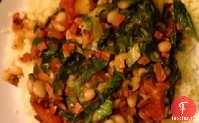 Plato de Frijoles Cannellini y Escarola Súper Relleno