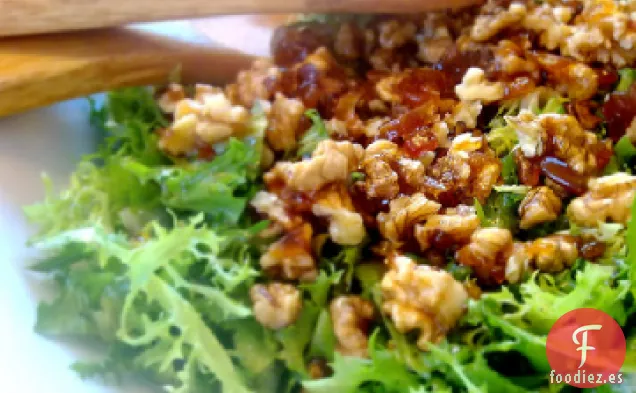 Ensalada de Escarola Con Melones y Jamón Crujiente