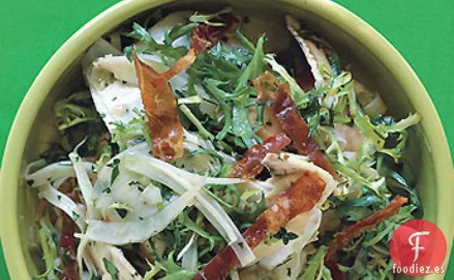 Ensalada de Alcachofa, Hinojo y Jamón Crujiente