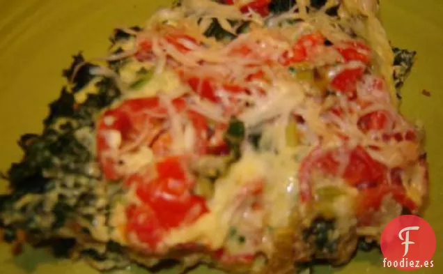 Huevos al horno y Parmesano de Col rizada (Frittata)