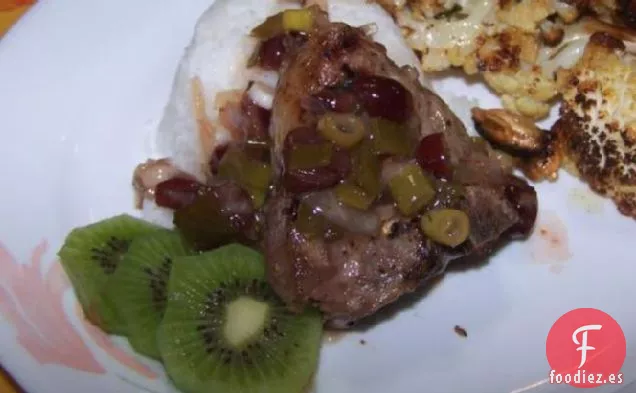 Chuletas De Cordero Con Salsa De Arándanos
