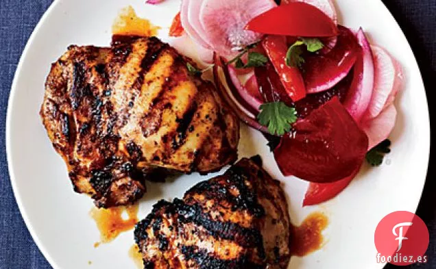 Pollo Marinado con Yogur con Ensalada de Remolacha