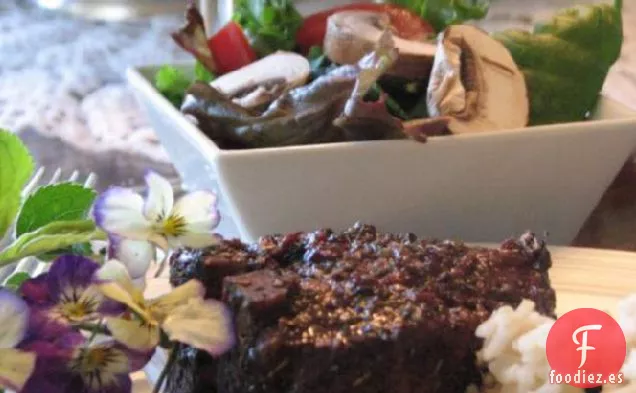 Chuletas de Cordero A la Parrilla Con Vino Tinto, Ajo y Glaseado de Miel