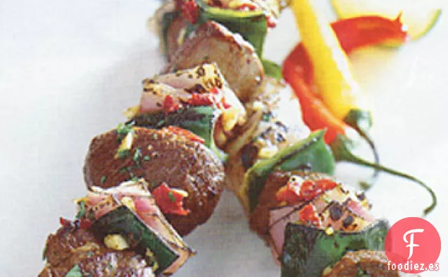 Pinchos de Cordero Marinados con Naranja y Lima