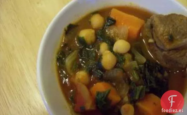 Estofado de Cordero con Espinacas y Garbanzos