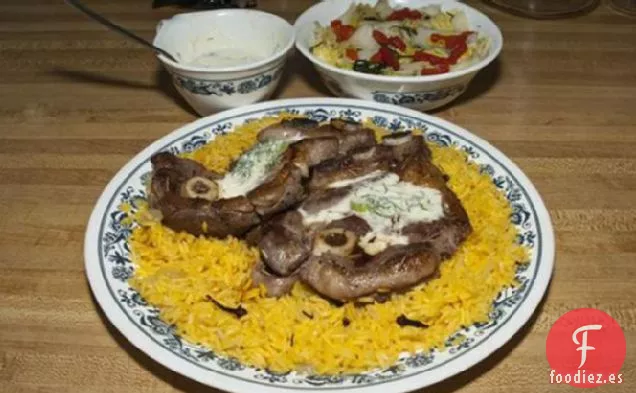 Chuletas De Cordero Con Crema De Eneldo De Rábano Picante