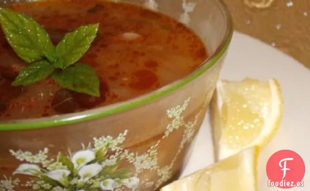 Shorba Libiya - Sopa de Garbanzos y Cordero Libios