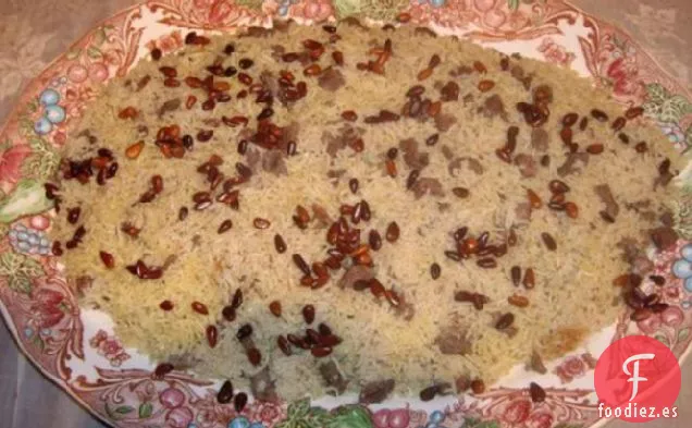 Arroz Al Estilo Árabe Con Carne De Cordero