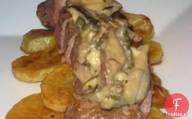 Filete De Pierna De Cordero Con Salsa Shitake Chevre De Arce