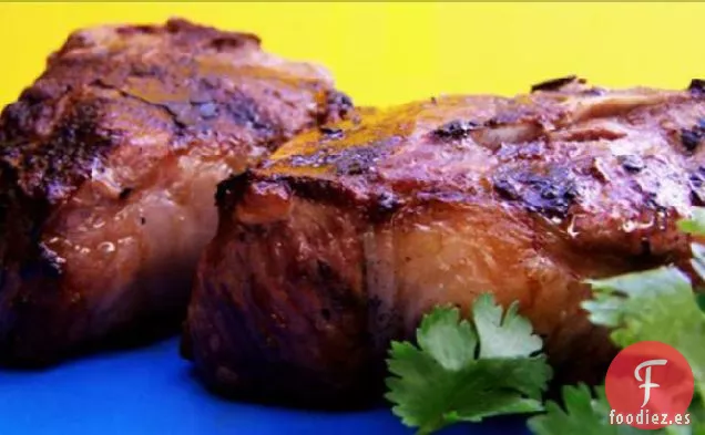 Chuletas de Cordero Con Costra De Cilantro