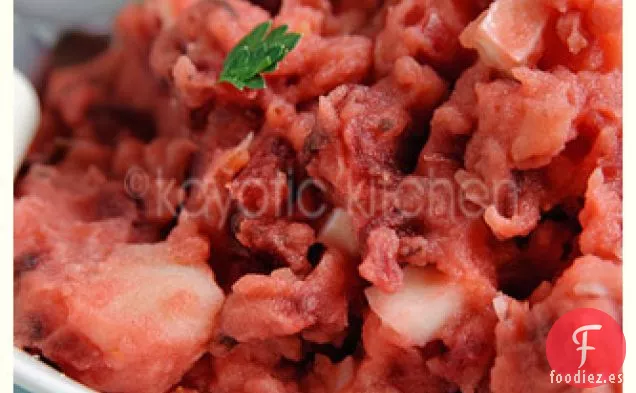 Puré De Remolacha, Patata Y Huevo