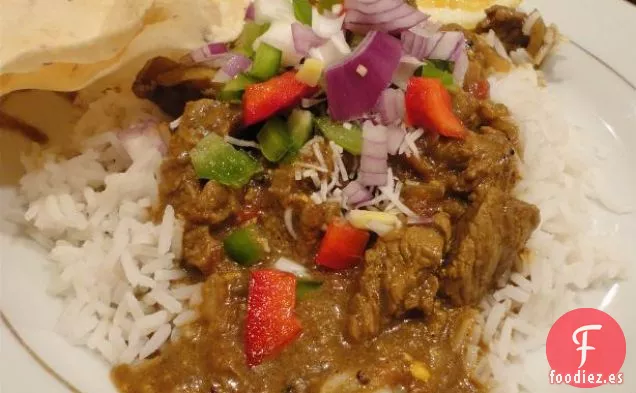 Curry de Cordero de Bombay