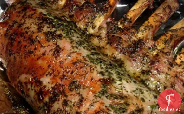 Costilla de Cordero con Puré de Guisantes Acuñado