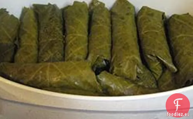 Hojas de Parra Rellenas (Dolmades)