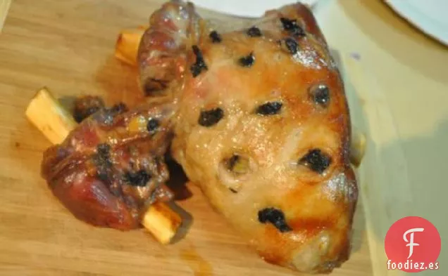 Pierna de Cordero Asada Lentamente Con Orégano y Limón