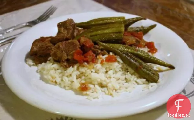 Bamya (Estofado de Cordero o Carne de res y Okra)