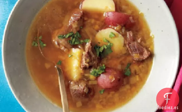 Estofado de Cordero, Patatas y Puerros