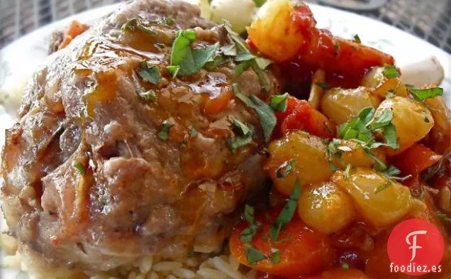 Cordero Ahumado Al Pimentón Con Alioli De Berenjena