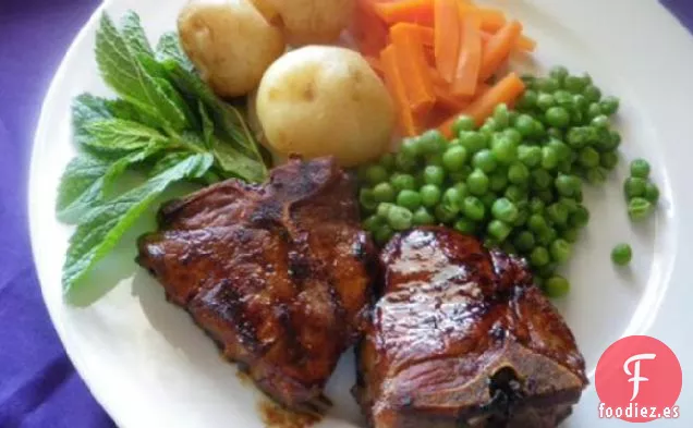 Chuletas de Cordero Mentolado Al Aire Libre para Barbacoa