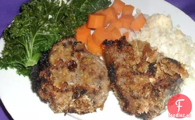 Chuletas de cordero y corteza de Chutney