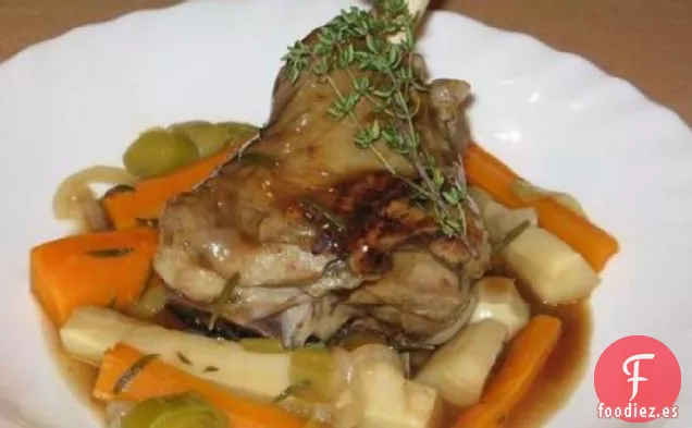 Gigot a La Cuillère-Cordero de Cuchara Cocido a Fuego Lento Francés