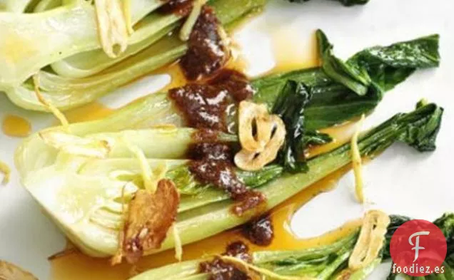 Pak Choi Salteado Con Salsa De Sésamo