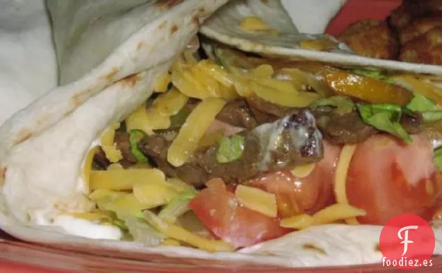 Fajitas de Ternera al Curry (Bajas en Carbohidratos)